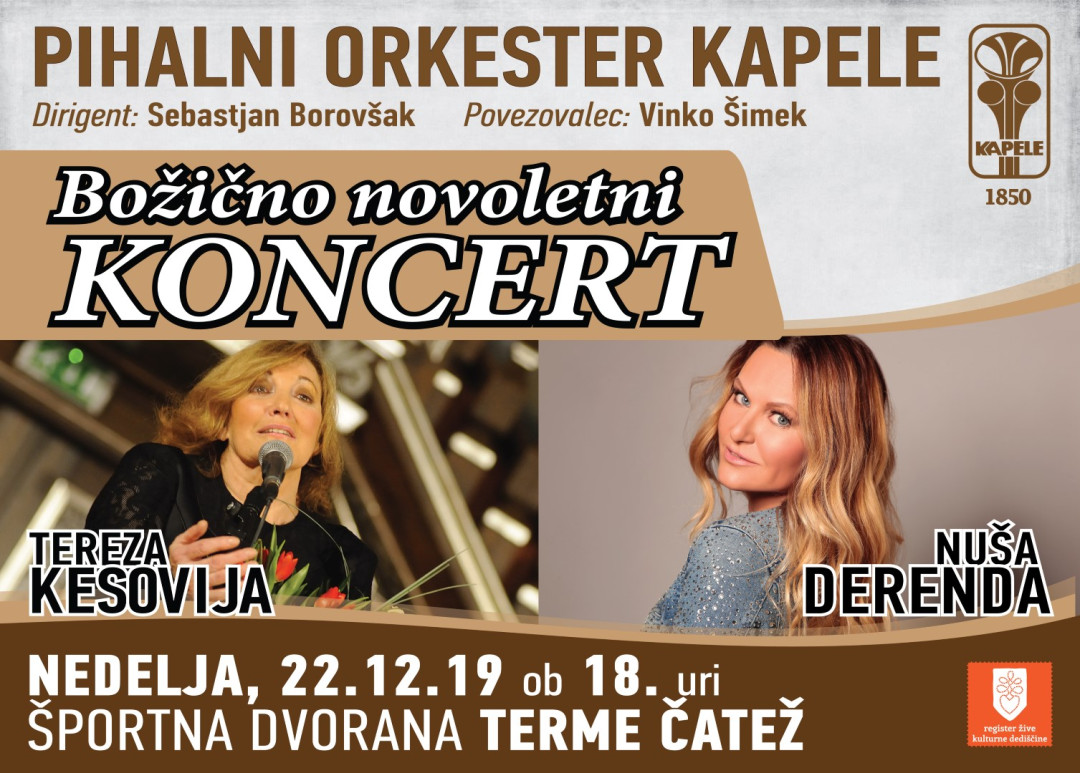 Božično novoletni koncert Pihalnega orkestra Kapele