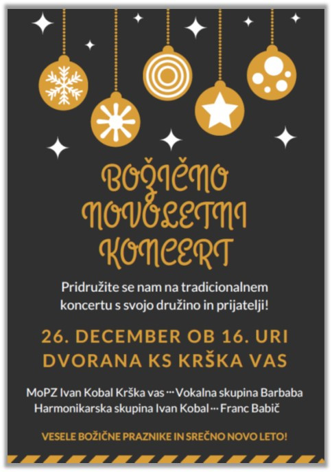 Božično novoletni koncert v Krški vasi