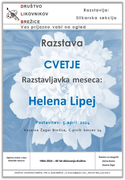 Cvetje - likovna razstava Helene Lipej