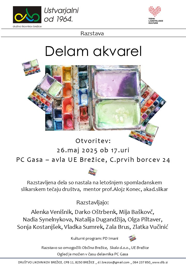 Delam akvarel - slikarska razstava