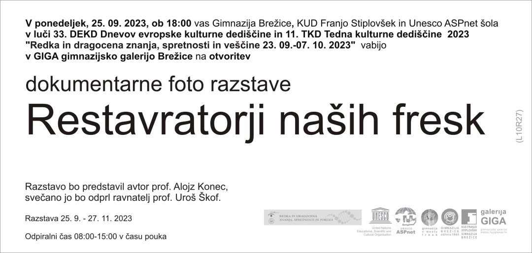 Dokumentarna foto razstava Restavratorji naših fresk