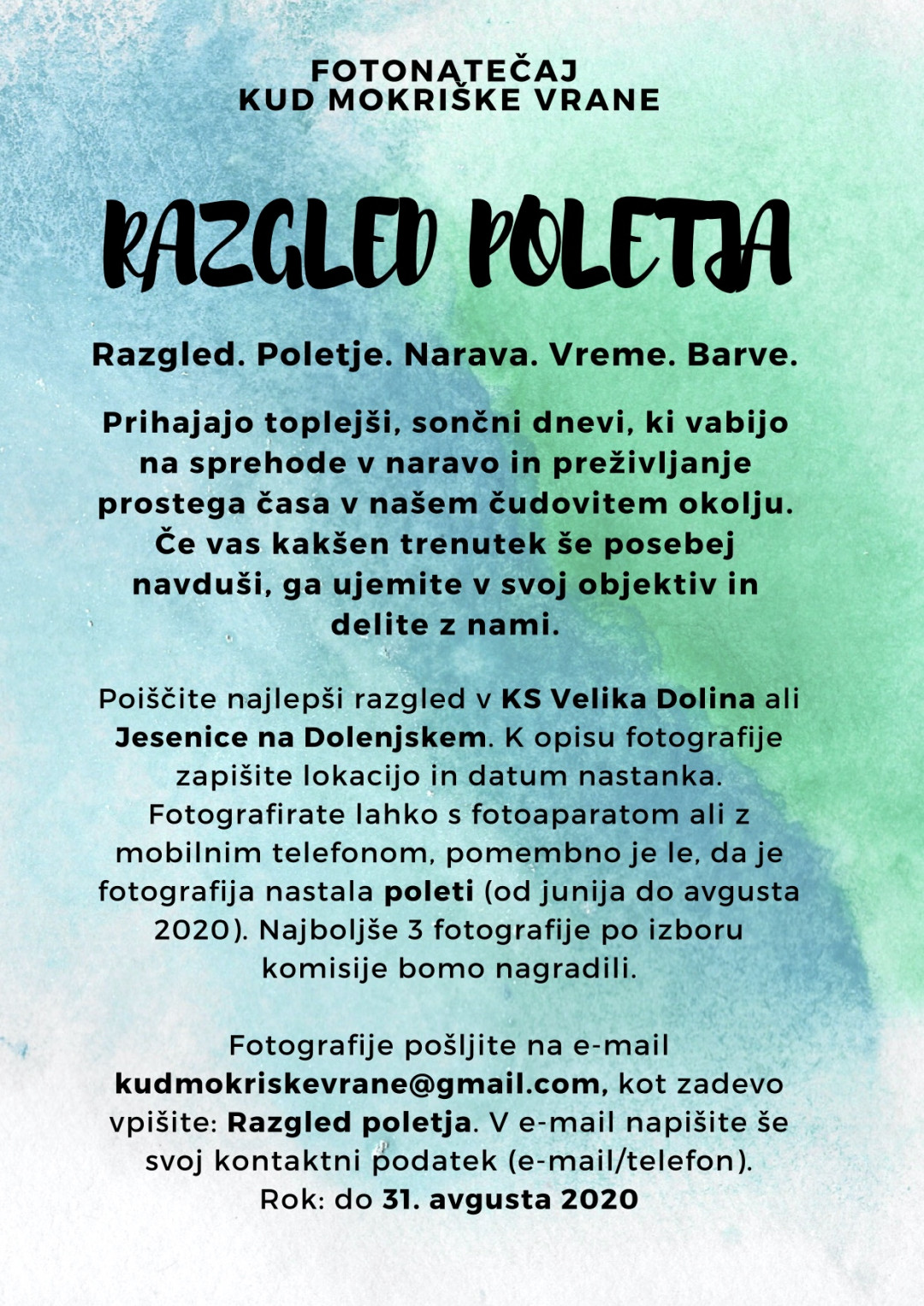 Fotonatečaj Razgled poletja