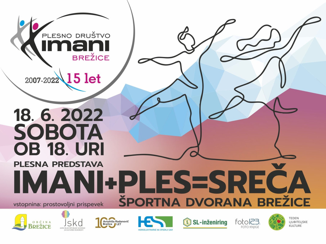 IMANI + PLES = SREČA - plesna predstava ob 15. obletnici društva