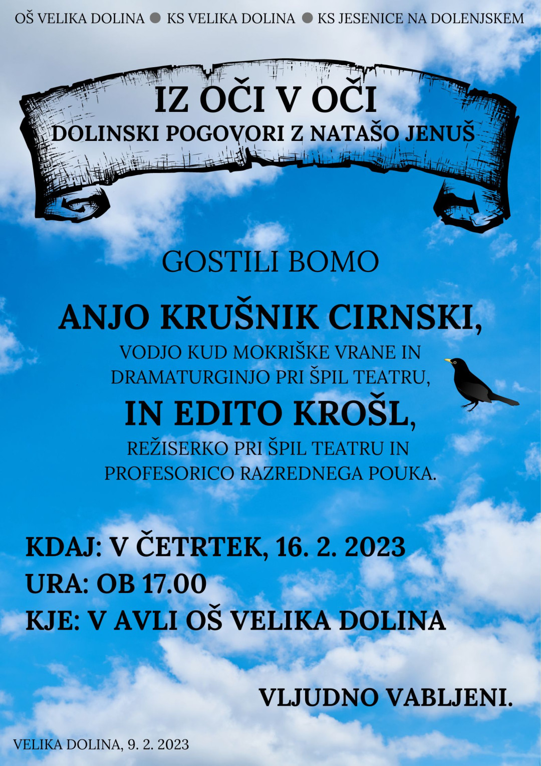 Iz oči v oči - dolinski pogovor z Natašo Jenuš
