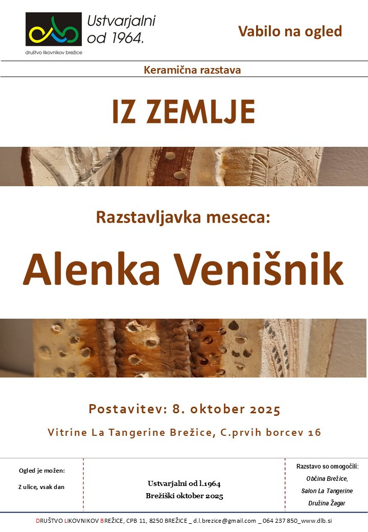 Iz zemlje - keramična razstava Alenke Venišnik