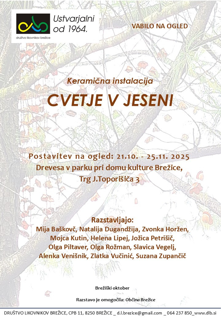 Keramična instalacija - Cvetje v jeseni