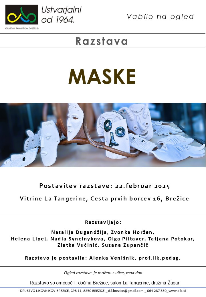 Keramična razstava Maske