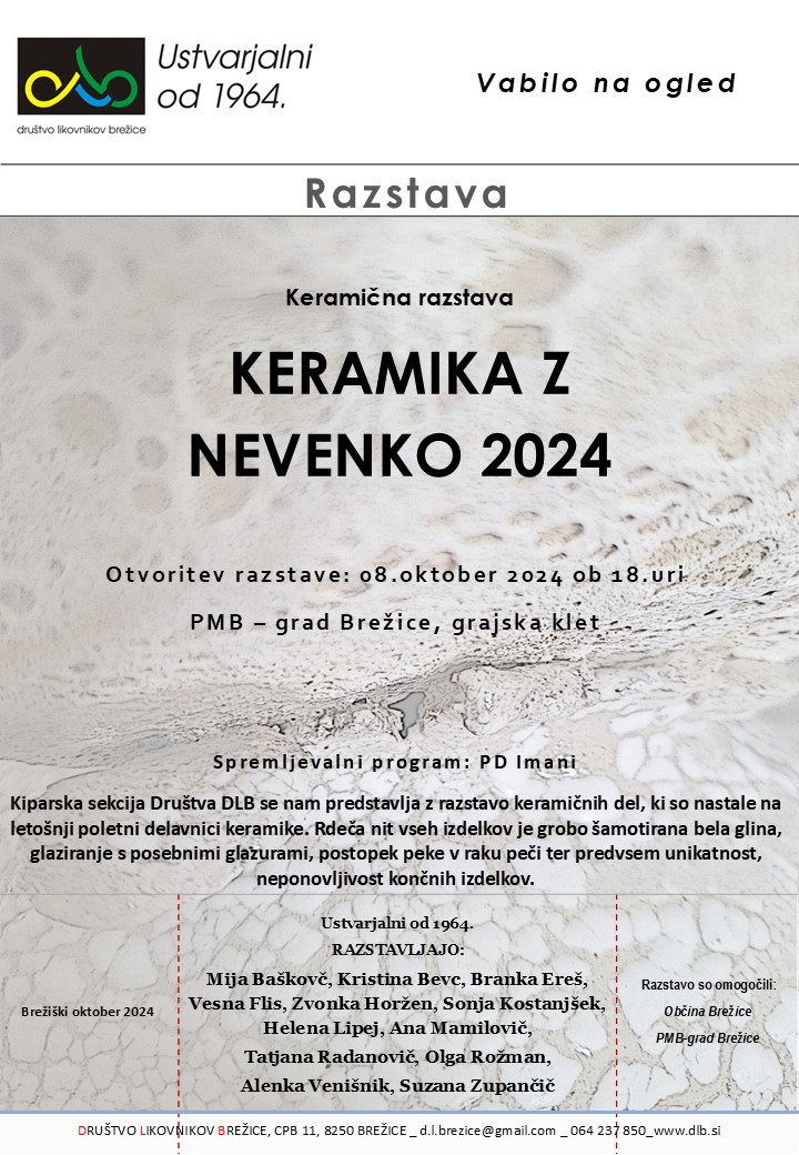 Keramična razstava z Nevenko