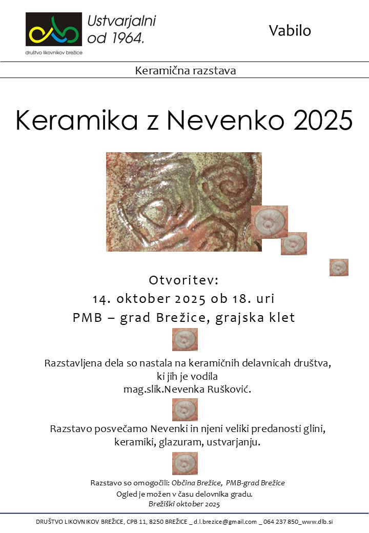 Keramika z Nevenko 2025