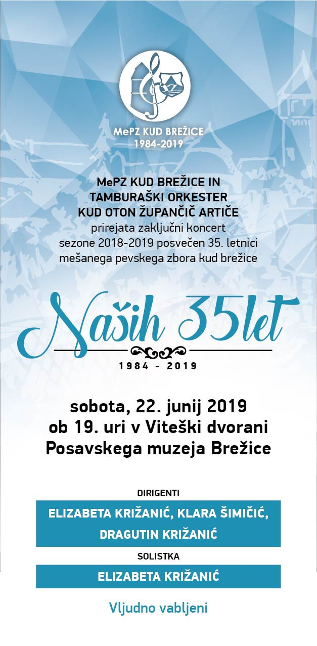 Koncert ob 35. obletnici Mešanega pevskega zbora KUD Brežice