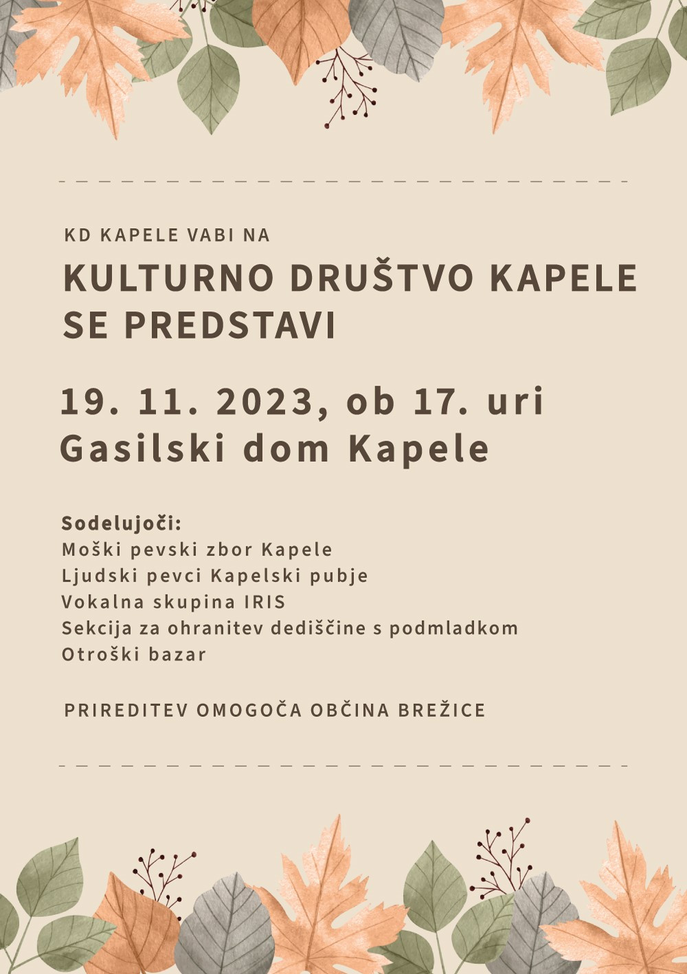 Kulturno društvo Kapele se predstavi