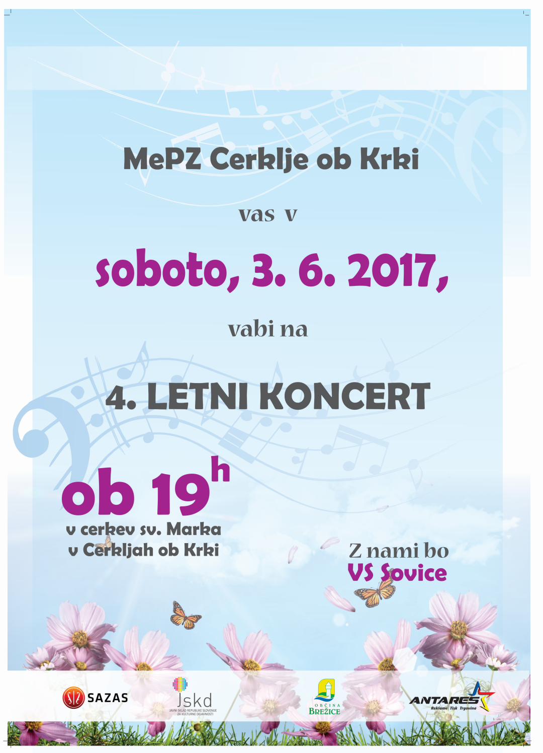 Letni koncert Mešanega pevskega zbora Cerklje ob Krki