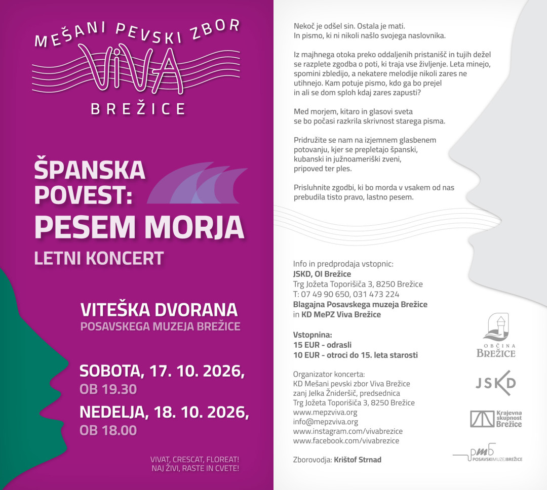 Letni koncert Mešanega pevskega zbora Viva Brežice - Španska povest: Pesem morja