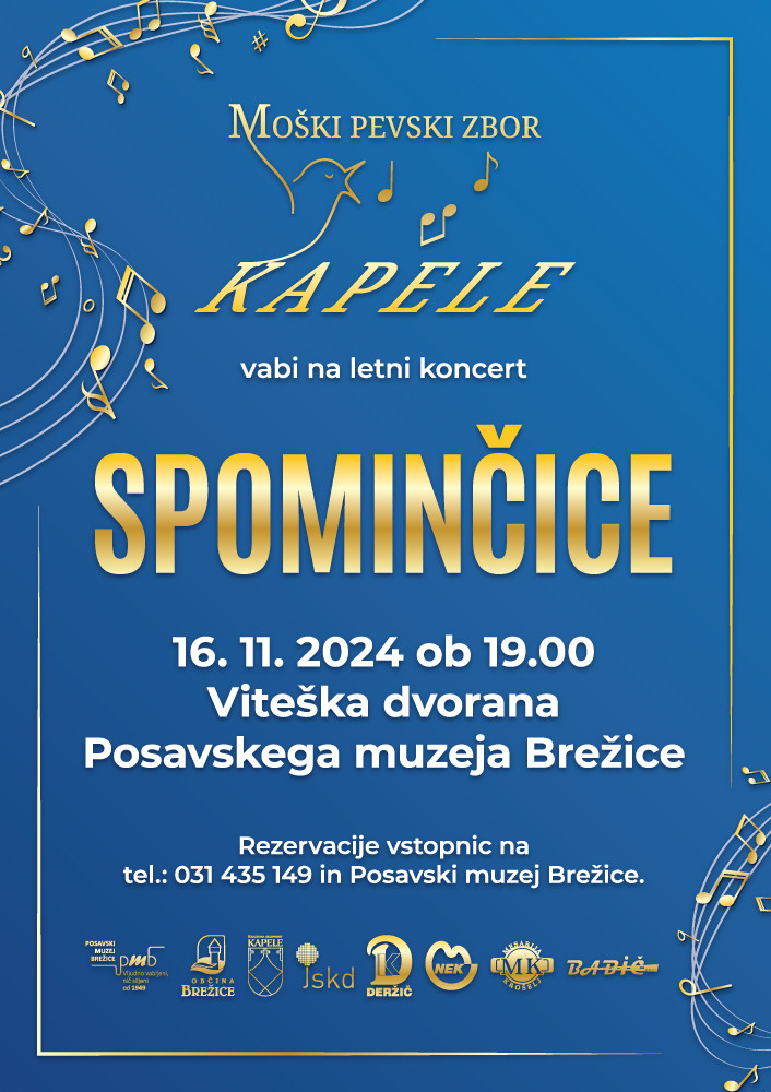 Letni koncert Moškega pevskega zbora Kapele - Spominčice