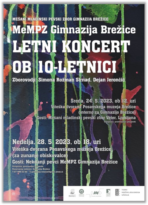 Letni koncert ob 10-letnici MeMPZ Gimnazija Brežice