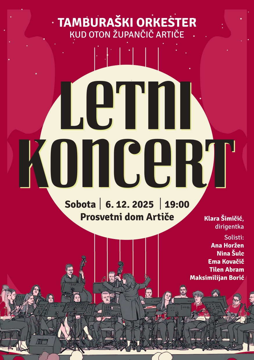 Letni koncert Tamburaškega orkestra KUD OŽ Artiče