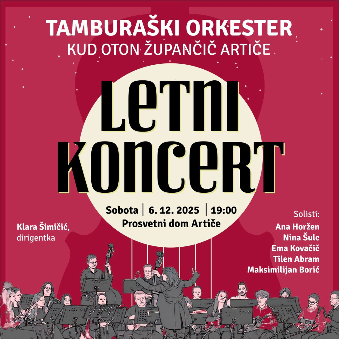Letni koncert Tamburaškega orkestra KUD OŽ Artiče