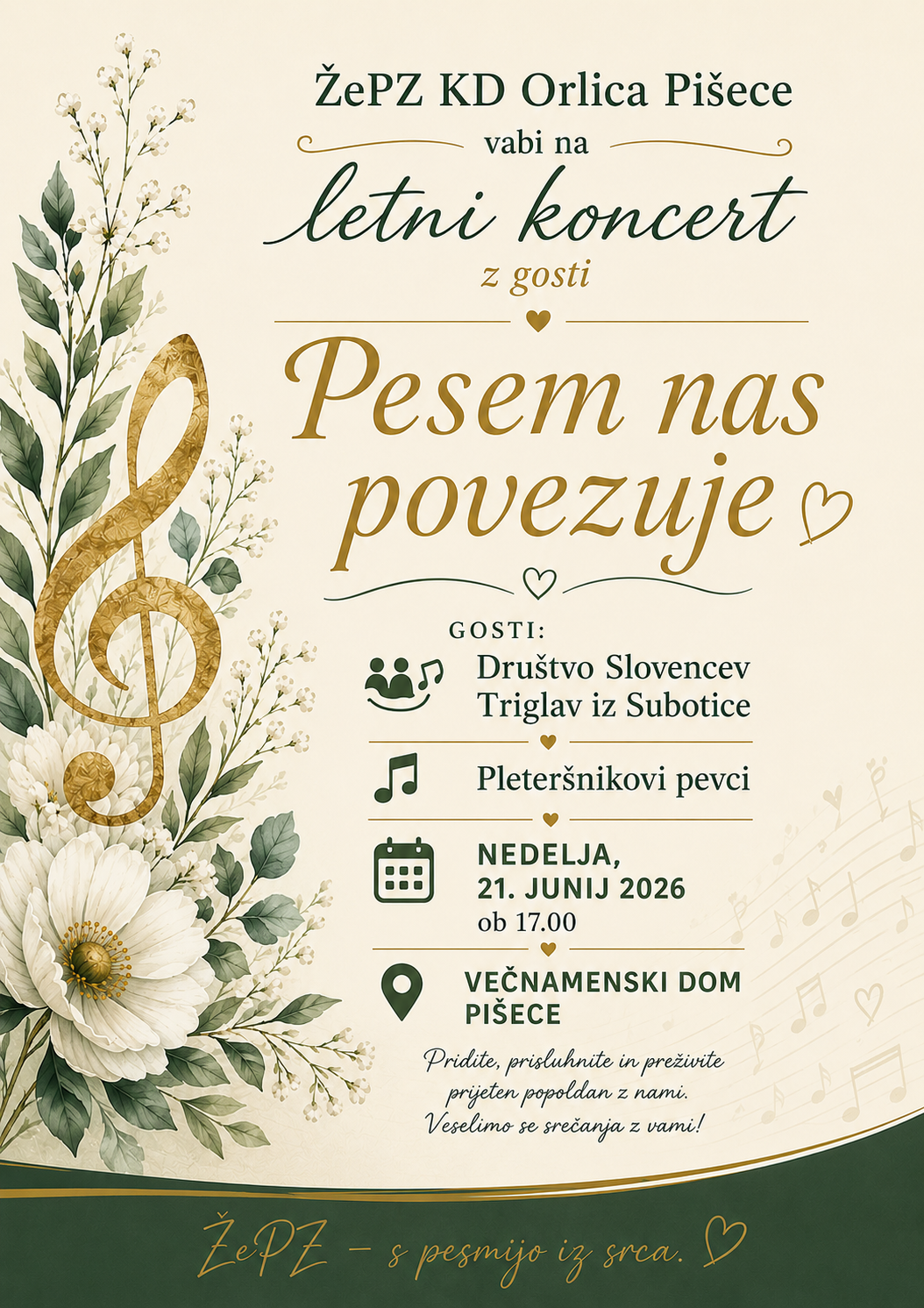 Letni koncert ŽePZ KD Orlica Pišece - Pesem nas povezuje