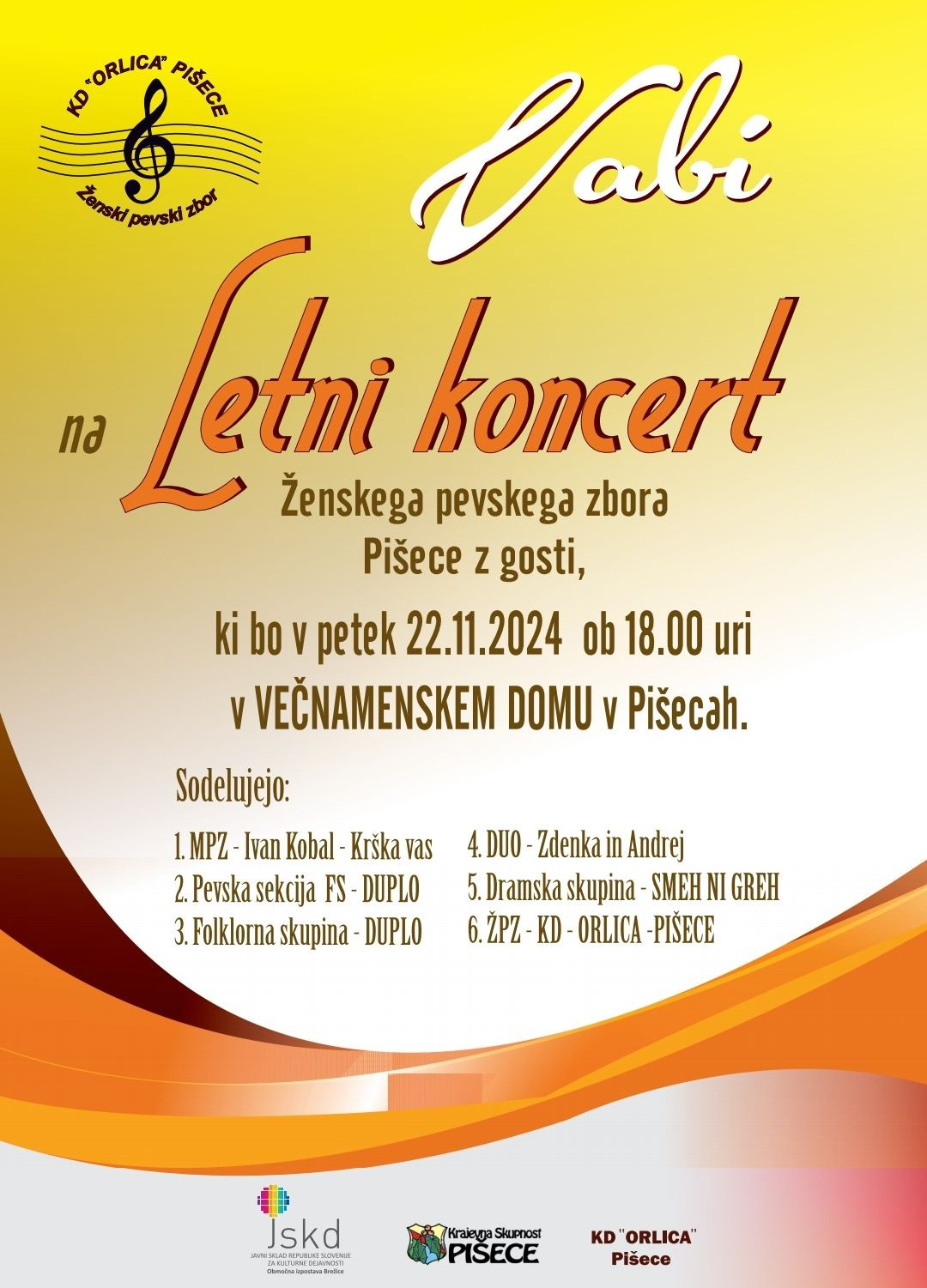 Letni koncert ŽePZ Pišece z gosti