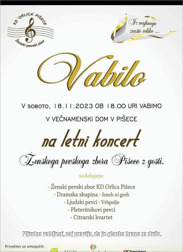 Letni koncert ŽePZ Pišece