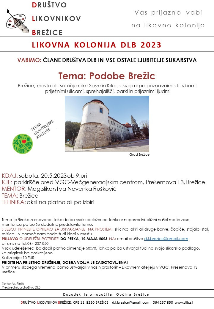 Likovna kolonija DLB 2023 - Podobe Brežic