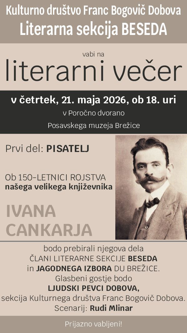 Literarni večer - ob 150-letnici rojstva Ivana Cankarja