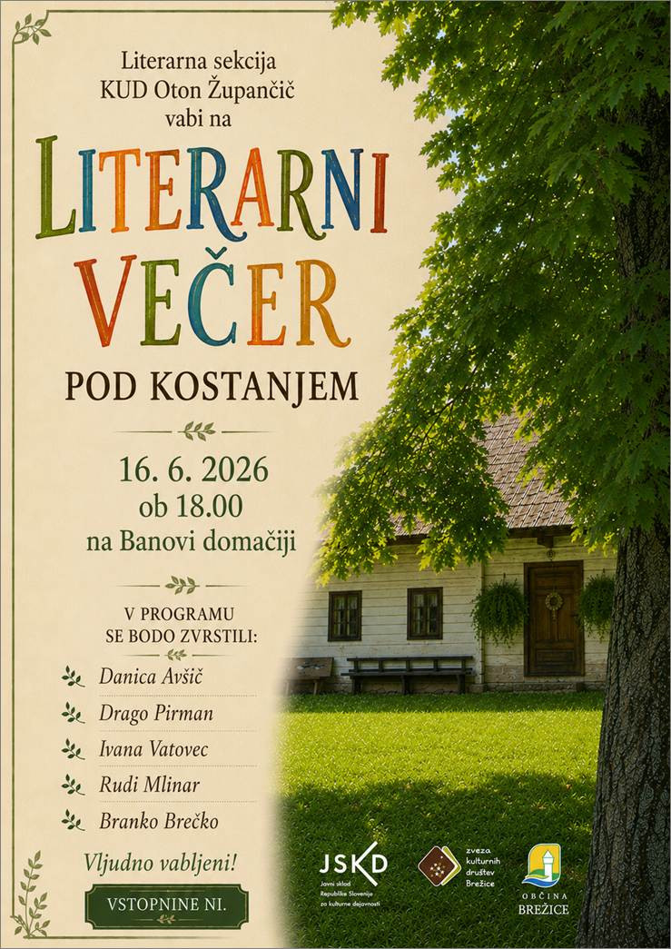 Literarni večer pod kostanjem