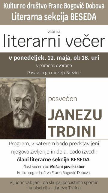 Literarni večer posvečen Janezu Trdini