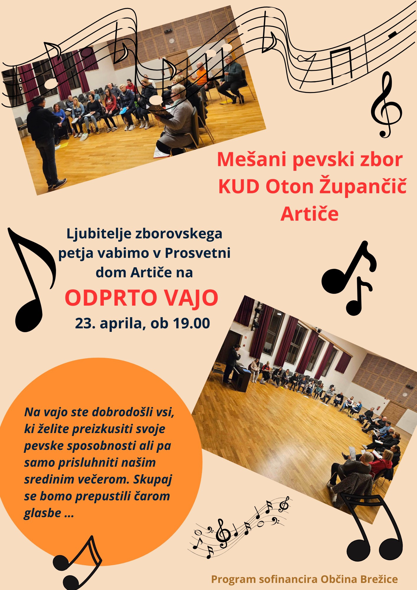 Odprta vaja MePZ KUD Oton Župančič Artiče