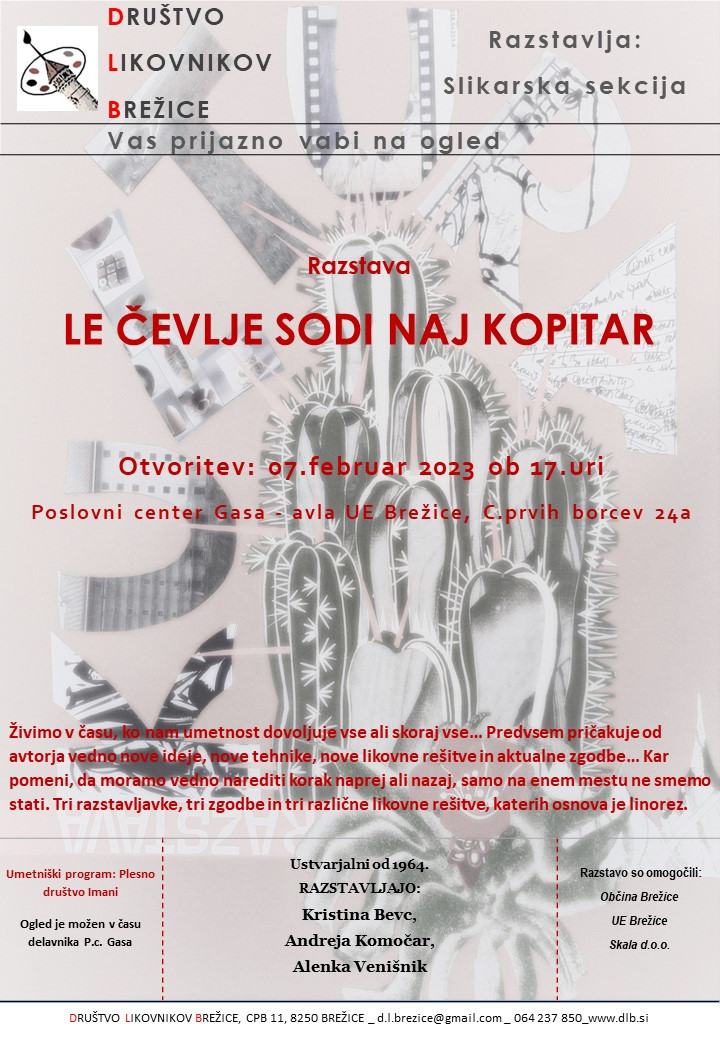 Odprtje razstave - Le čevlje sodi naj kopitar