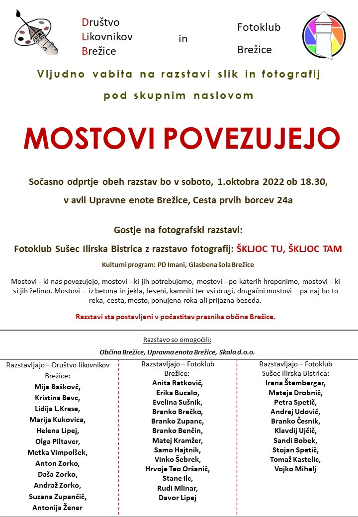 Odprtje razstave Mostovi povezujejo