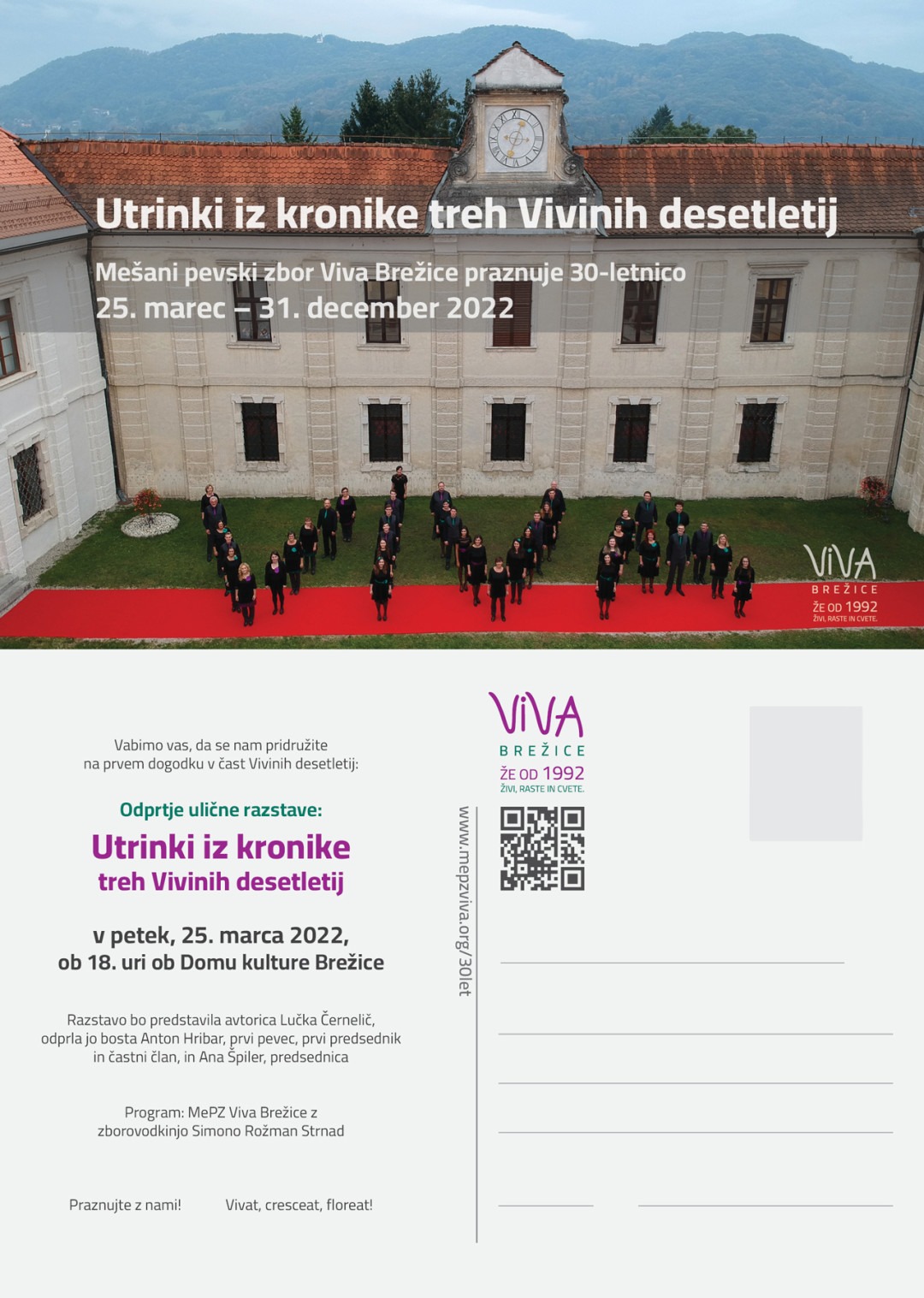 Odprtje ulične razstave Utrinki iz kronike treh Vivinih desetletij