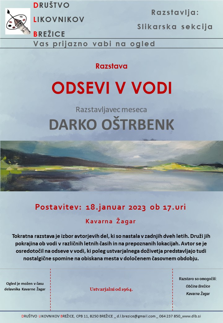 Odsevi v vodi - razstava Darka Oštrbenka