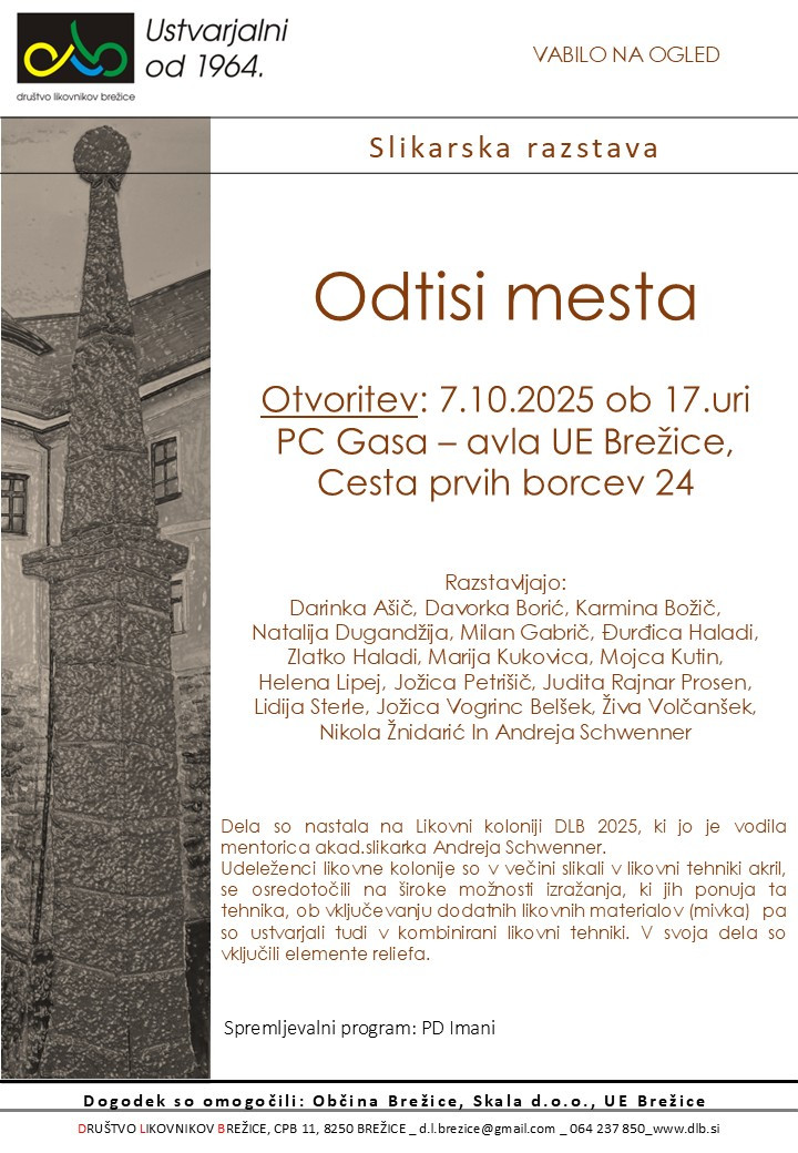 Odtisi mesta - slikarska razstava