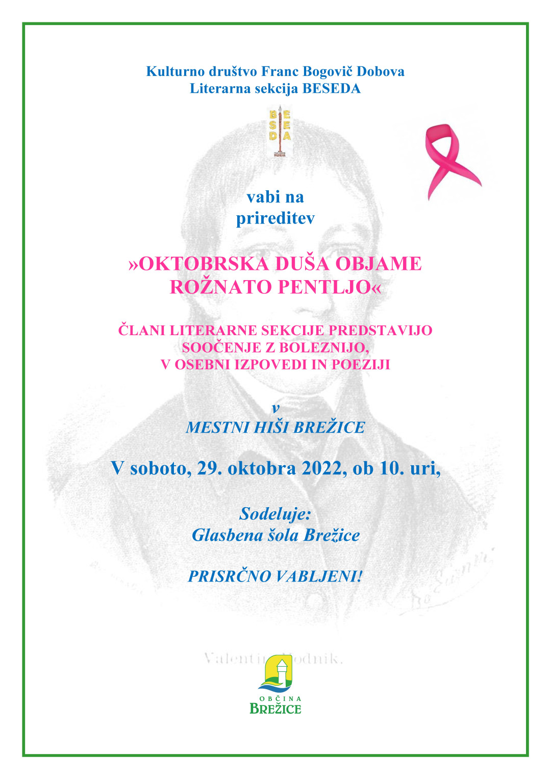 Oktobrska duša objame rožnato pentljo