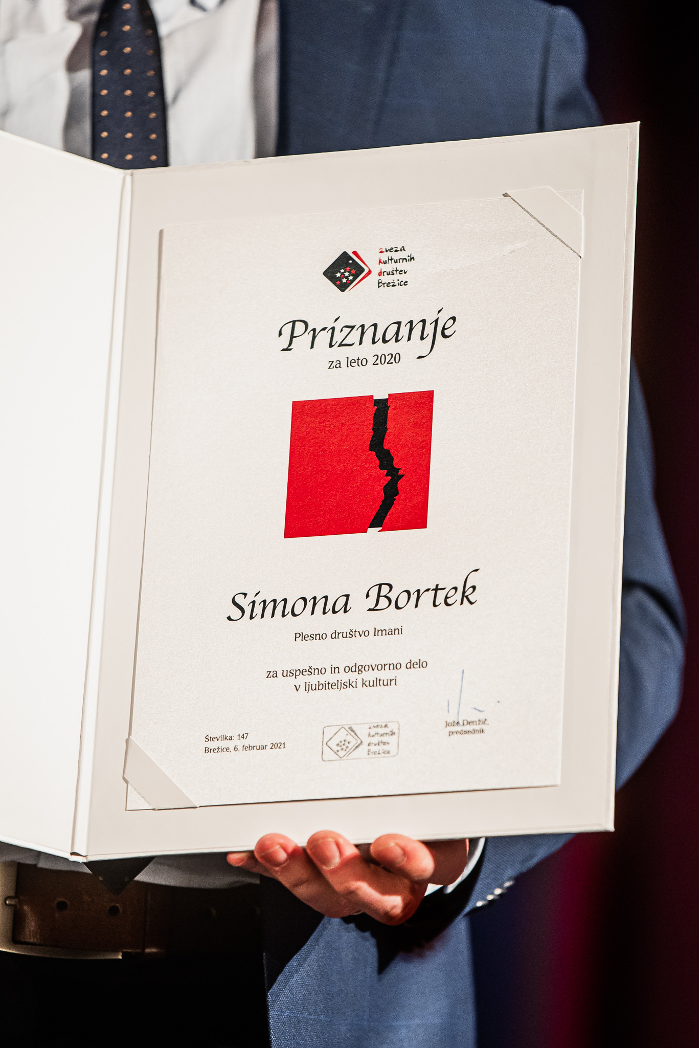 Osrednja občinska slovesnost ob slovenskem kulturnem prazniku v Brežicah - 6. 2. 2021