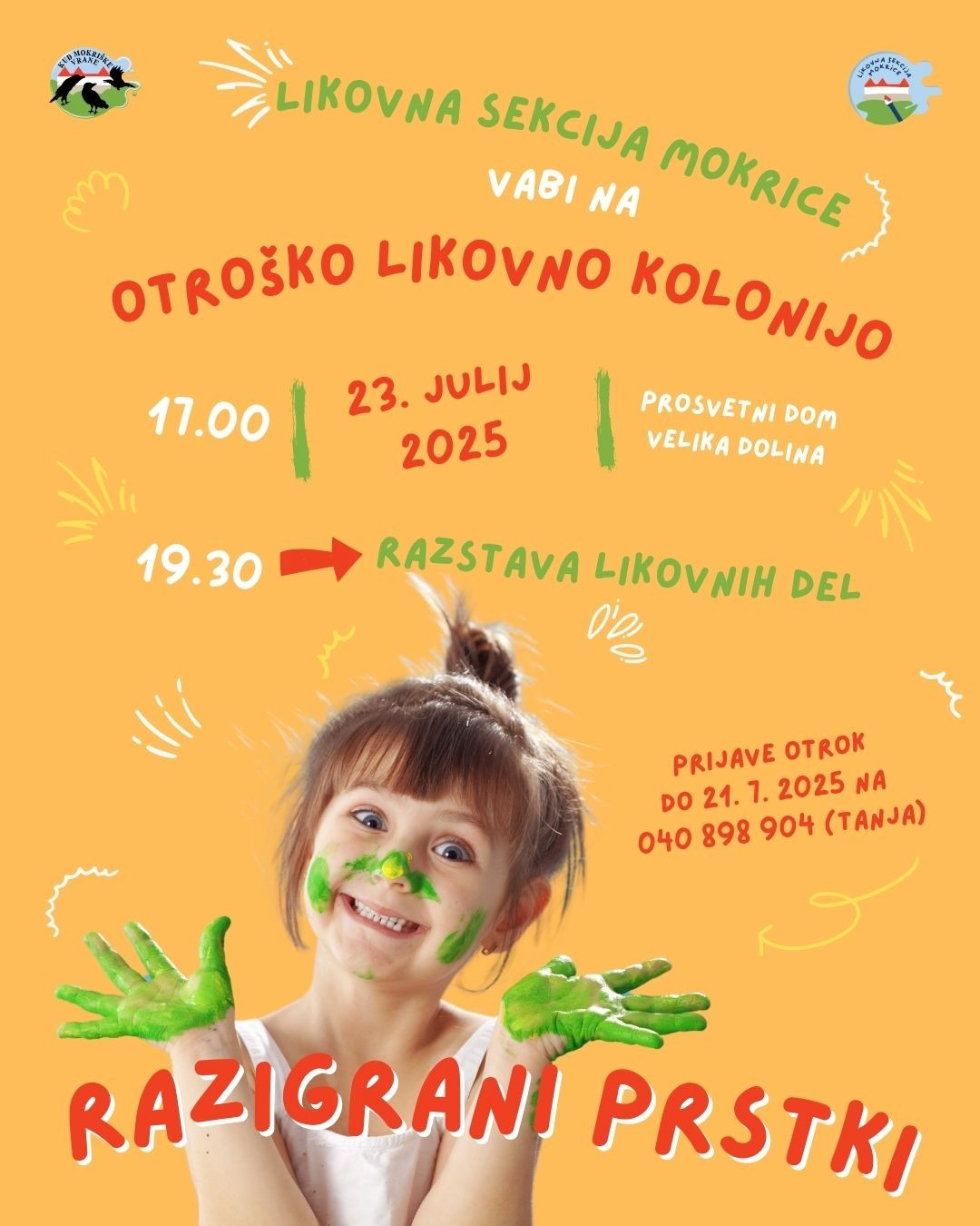 Otroška likovna kolonija - Razigrani prstki