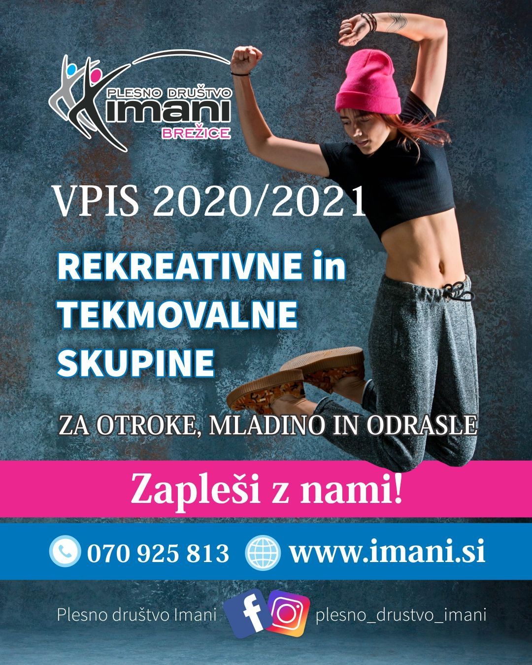 Plesno društvo Imani vpisuje vse generacije v rekreativne in tekmovalne programe
