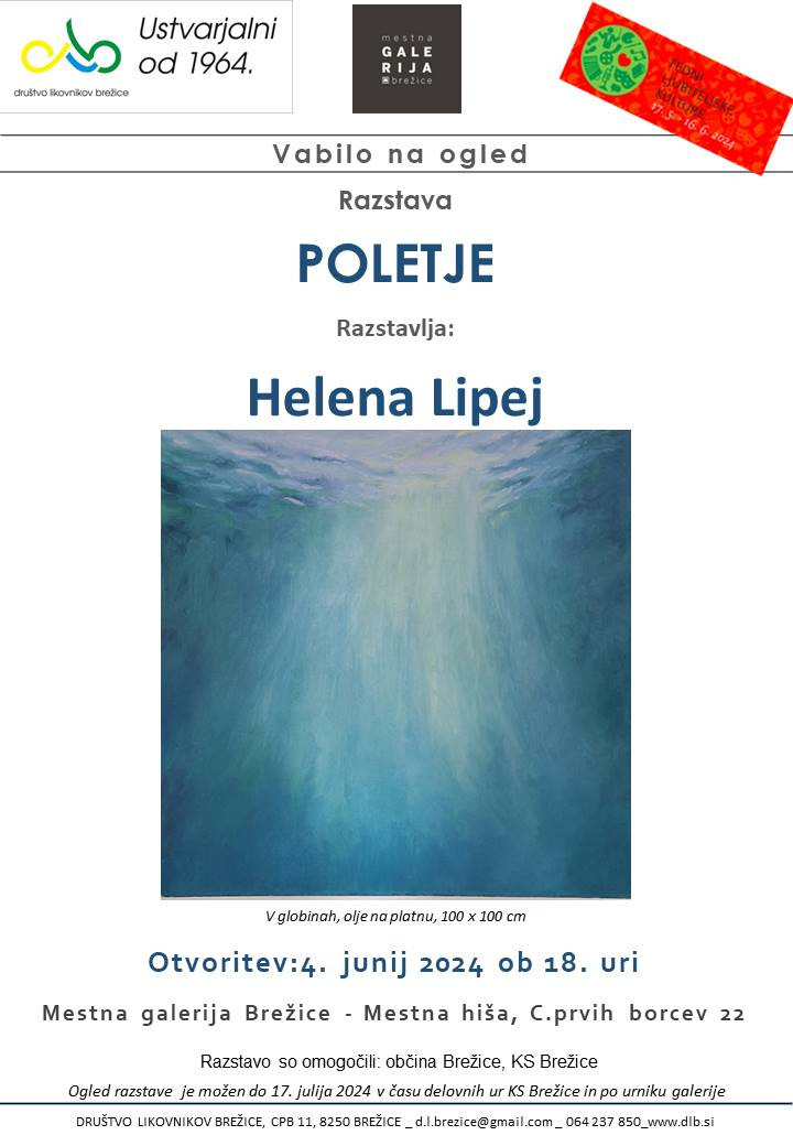 Poletje - slikarska razstava Helene Lipej