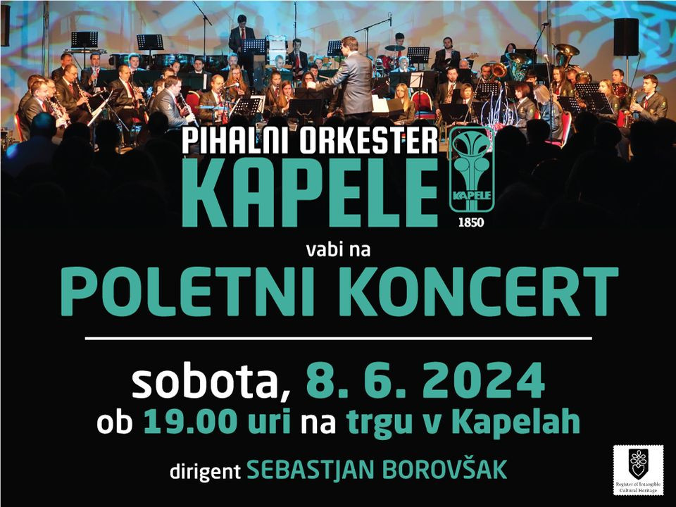 Poletni koncert Pihalnega orkestra Kapele 2024