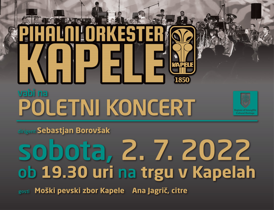 Poletni koncert Pihalnega orkestra Kapele z gosti