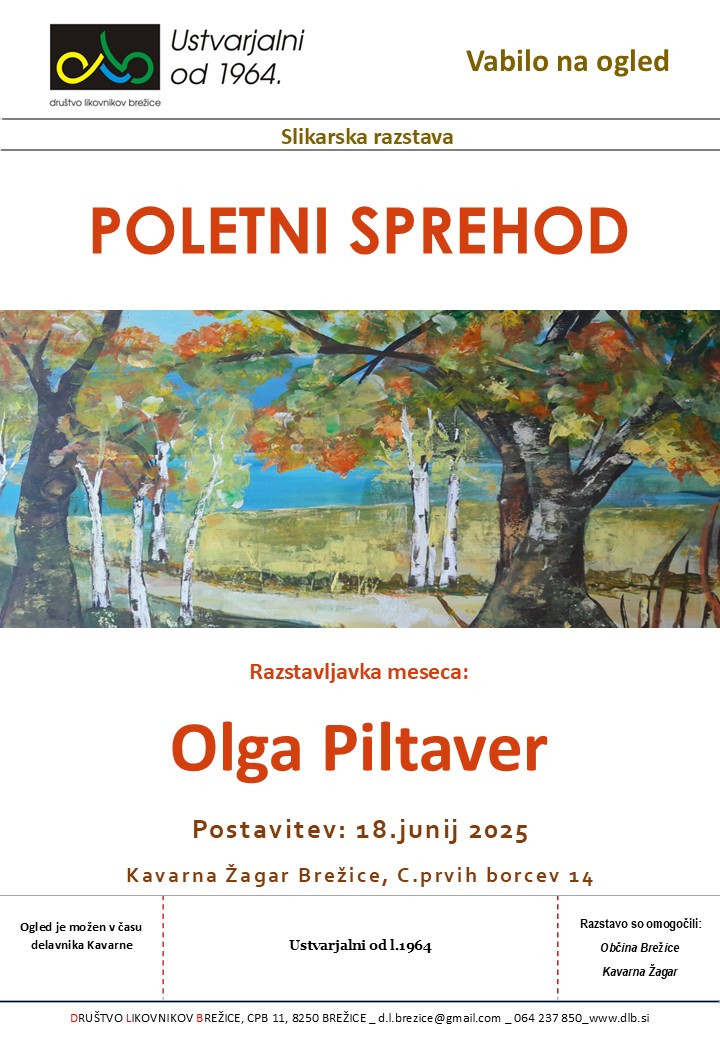 Poletni sprehod - Slikarska razstava Olge Piltaver