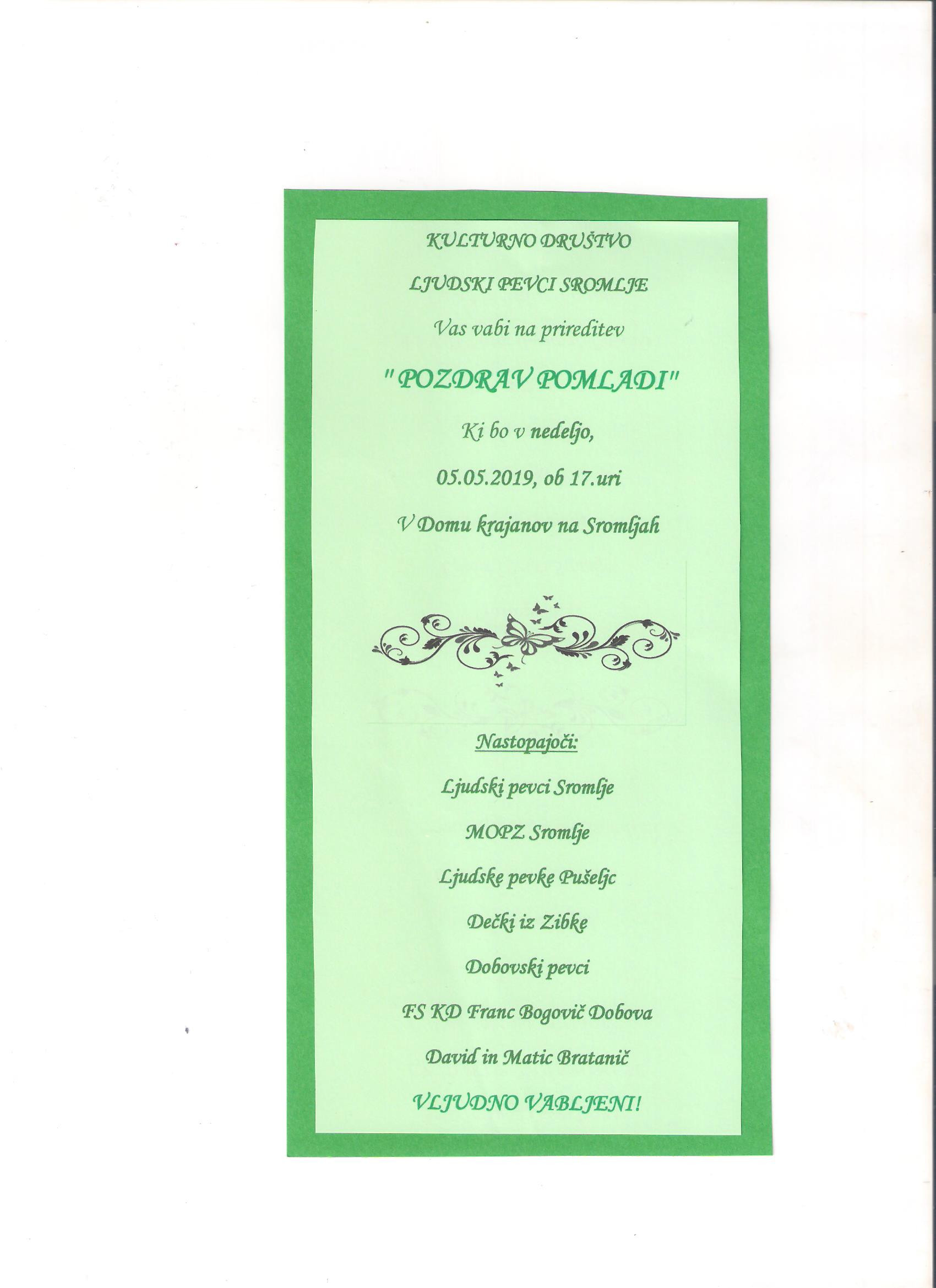 Pozdrav pomladi na Sromljah