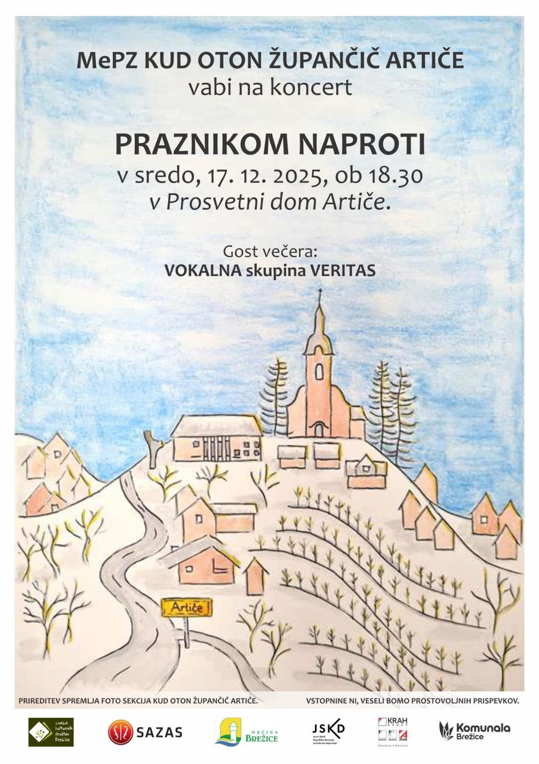 Praznikom naproti - koncert MePZ KUD OŽ Artiče