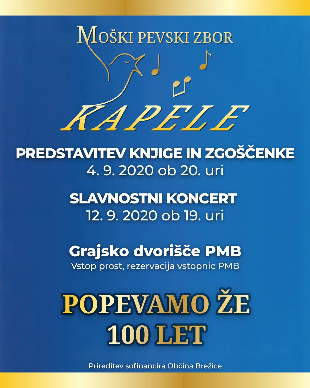 Predstavitev knjige Moškega pevskega zbora Kapele Popevamo že sto let