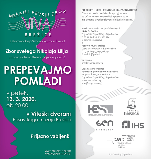 Prepevajmo pomladi - koncert MePZ Viva Brežice