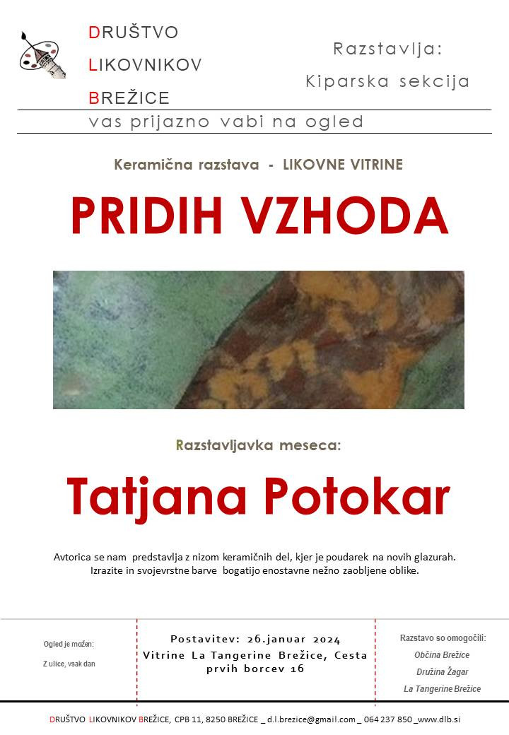 Pridih vzhoda Tatjane Potokar