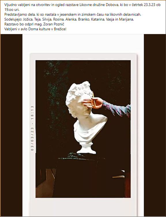 Razstava del Likovne družine KD Franc Bogovič Dobova