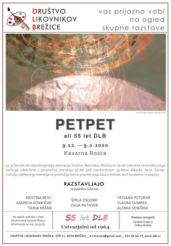 Razstava Petpet ali 55 let Društva likovnikov Brežice