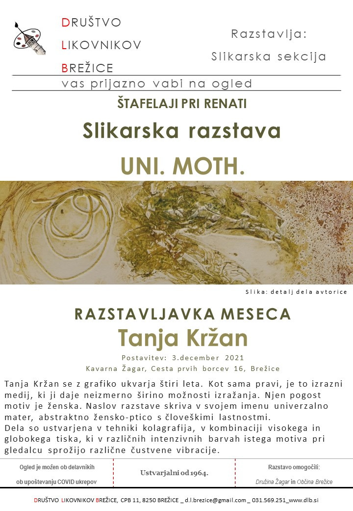 Razstava Tanje Kržan UNI. MOTH.